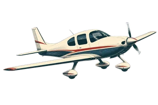 Representative modern piston airplane illustration
